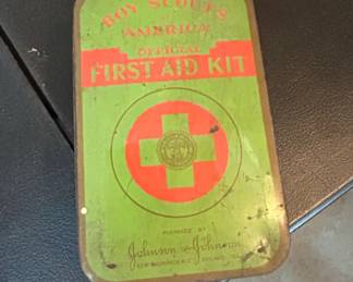 Vintage Boy Scouts of America Official First Aid Kit Tin by Johnson  Johnson
