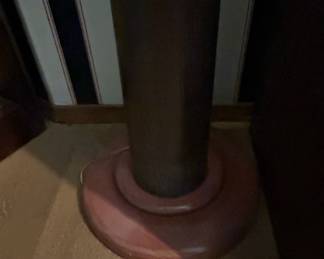 Vintage Turned Wood Column Floor Lamp by Charles Dudouyt fourth image