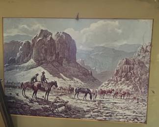 Olaf Wieghorst Western Landscape Art Print second image