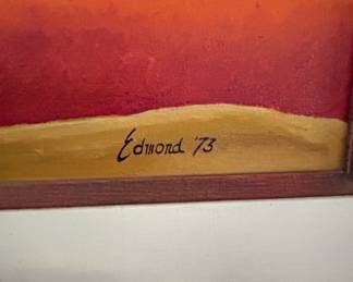 Vintage Native American Eagle Kachina Dancer Painting by Edmond  third image