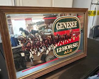 Vintage Genesee Horse Ale Bar Mirror