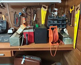 Vintage Stanley inch Hand Saw and Workshop Assortment