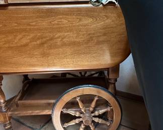 Vintage Kling Colonial Drop Leaf Bar Cart second image