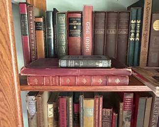 Vintage Oak Bookcase with Collection of Classic Literature second image