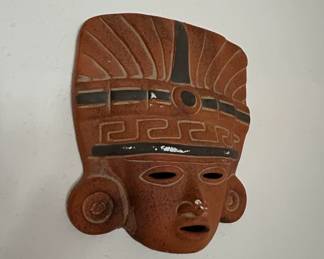 Mexican Terracotta MayanStyle Wall Mask