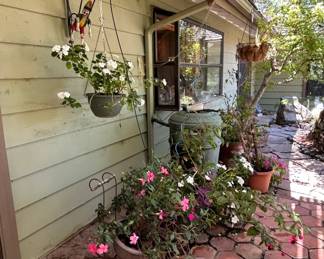 Assorted Patio Planters, Potted Plants, and Garden Ornaments second image