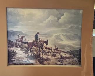 Olaf Wieghorst Western Landscape Art Print