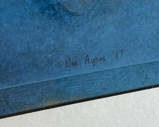Wm. Ayers Signed Abstract Etching  second image