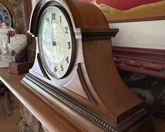Rhythm WSM Remington II Traditional Wooden Chiming  Musical Tambour Mantel Clock third image