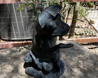 Whimsical Frog with Umbrella Garden Statue third image