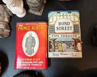 Vintage Prince Albert Crimp Cut and Bond Street Pipe Tobacco Tins
