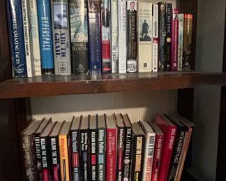 General Hardcover Book Collection and Wooden Bookshelf fifth image