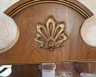 Ethan Allen Canterbury Oak Wood Colonial Style Beveled Glass Mirror second image