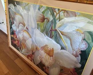Large Framed Floral Orchid Print by Elizabeth Horning second image