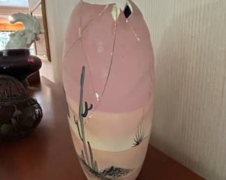 Southwestern Desert Landscape Ceramic Vase third image