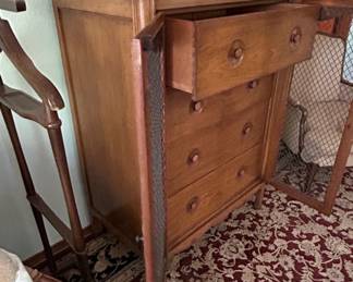 Vintage French Provincial Style Lingerie Chest with Wire Mesh Doors fourth image