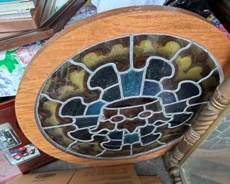 Vintage Stained Glass Table Lamp