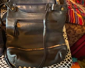 Foley Corinna Black Leather Shoulder Bag