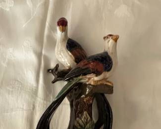 Vintage Pair of Ceramic Pheasants Figurine