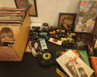 Records, Automobiles, Vintage GI JOE, Elvis books