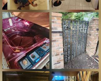 Norman Rockwell,  Betty Boop Statues,  Hot Tub, Ornate Gate, Framed Pictures,  Kendo Armor and Bag