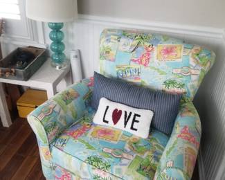 Floral print chairs - 2 available