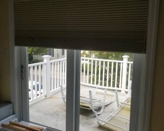 Blackout shade; sliding glass doors
