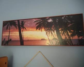 Tropical scene on canvas