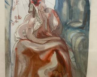 1960 Dali- "Dante's Confession: Purgatory 31" from Divine Comedy Series