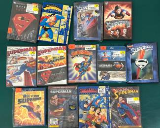 Lot of Superman shows and movies. Many sealed