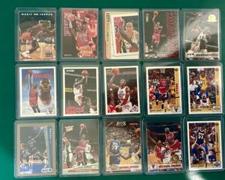 Nice lot of Michael Jordan basketball cards.