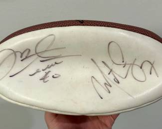 Signed football by Mike Alstott and Martin Gramatica