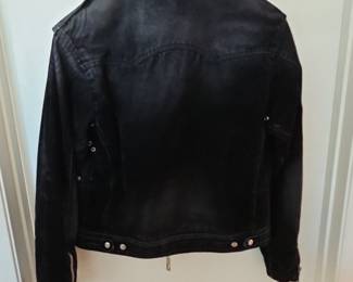 Vintage Versace Jeans Couture Black Denim Biker Jacket
