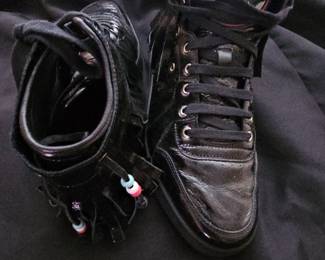 Gucci Spring/Summer 2009 Patent Leather Fringe High-Top Sneakers