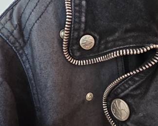 Vintage Versace Jeans Couture Black Denim Biker Jacket