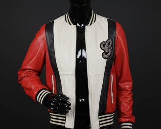 Gucci SS2008 Propaganda Red & White Biker Leather Jacket