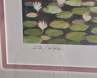 Balboa Park Lily Pond Lithograph by R. Ayres (1990)