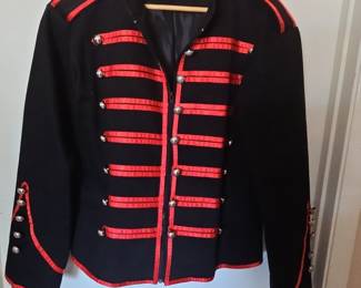 Living Dead Souls Black & Red Military-Style Hussar Jacket