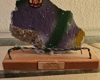 Berlin Wall Souvenir Fragment with DDR Emblem