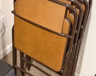 Folding chairs for card table