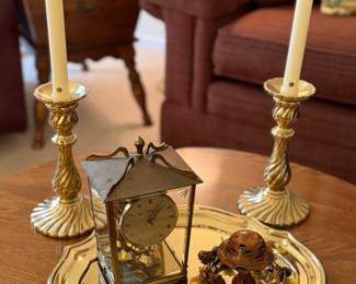 Anniversary candle silver finish candlesticks