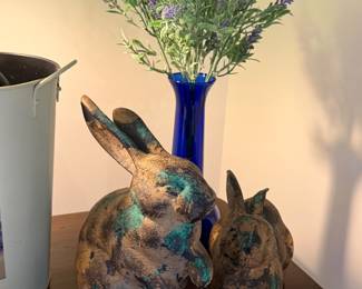 Cast iron bunnies