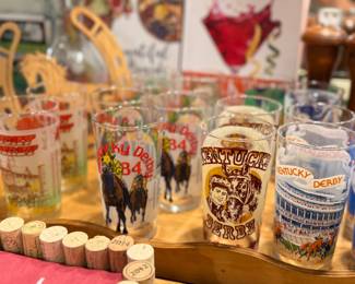 Collection of Kentucky Derby glasses