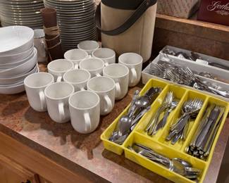 Huge collection of white dinnerware