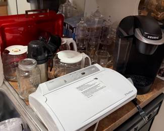 Coffee, pots, and food saver