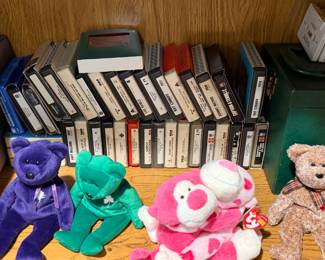 Eight track tapes and beanie bears