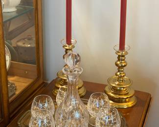 Crystal Brandy serving set