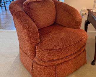 Swivel side chair, one of two
