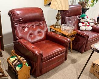 Leather recliner 1 of 2