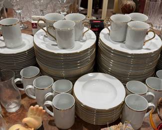 Huge collection of white dinnerware
